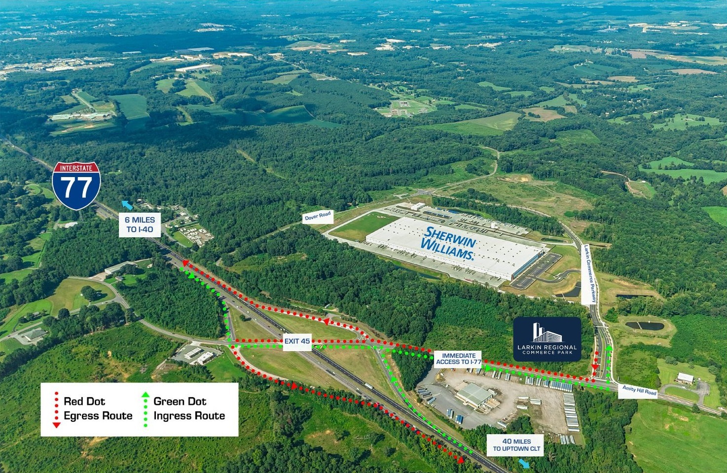 Larkin Regional Commerce Park site access aerial
